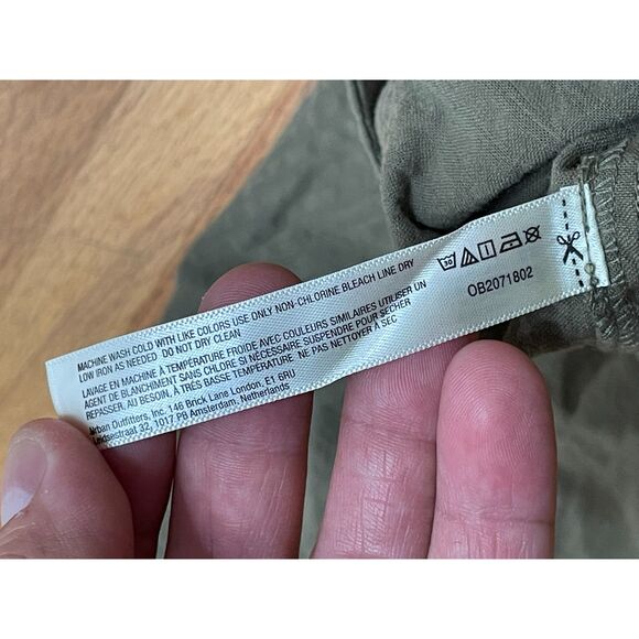 Free People Intimately Women's S Green Blouse Cotton Top Front Button Embroidery - Picture 3 of 9